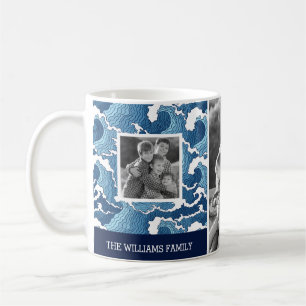 Mug Le résumé ondule les photos de famille de   et le