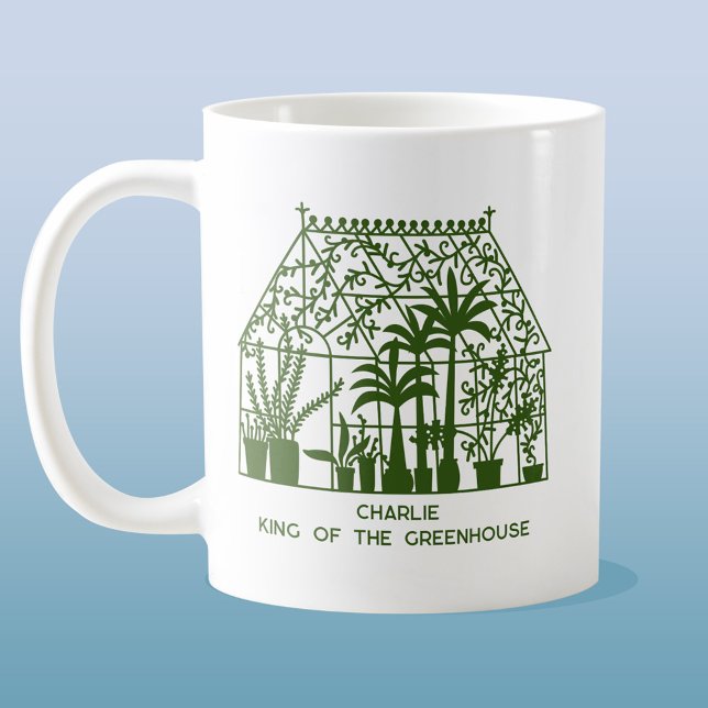Mug Le roi de la serre Jardinage personnalisé (Créateur téléchargé)