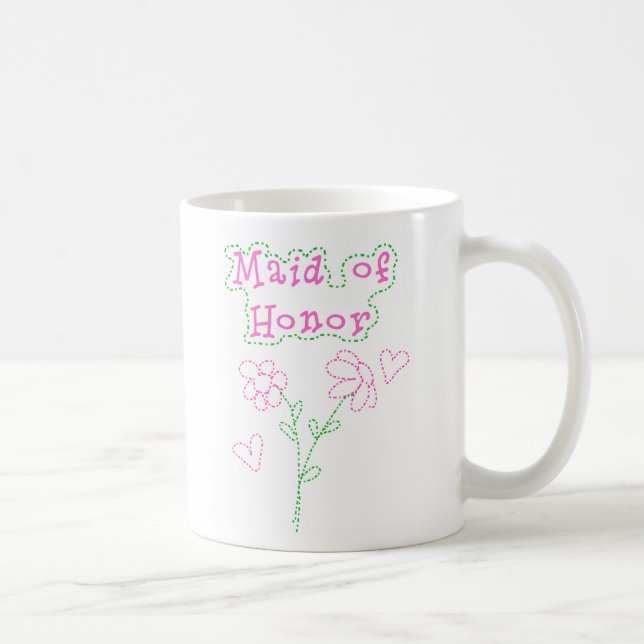 Mug Le rose fleurit la domestique de l'honneur (Droite)