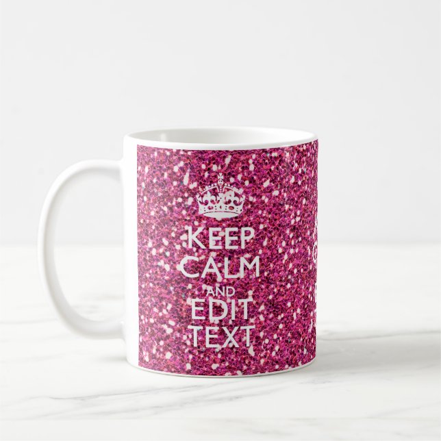 Mug Le rose personnalisé gardent le décor calme (Gauche)