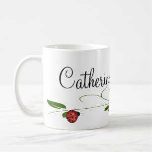 Mug Le rose rouge et le café de coccinelles/thé