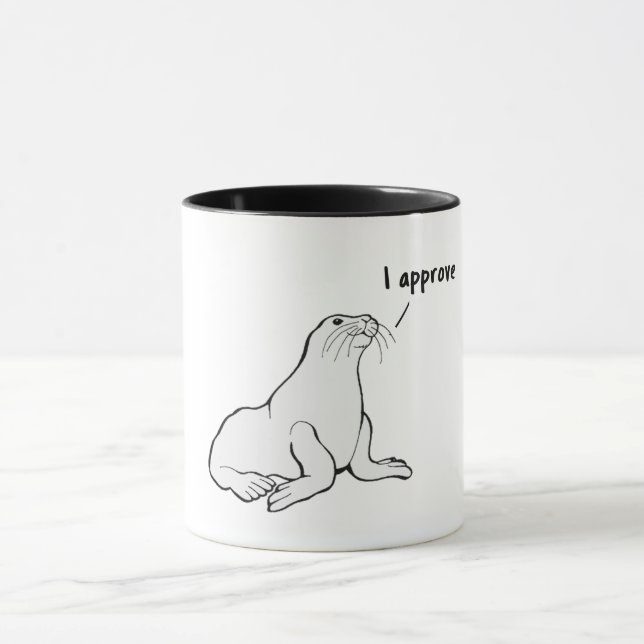 Mug le sceau d'approbation médical jeu de mots drôle d (Centre)