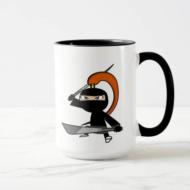 Mug Le schéma 5 de Ninja de gingembre (Droite)