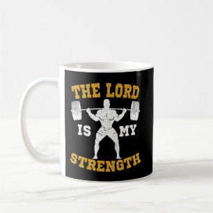 Mug Le Seigneur est ma Force Gym chrétien Jésus Workou