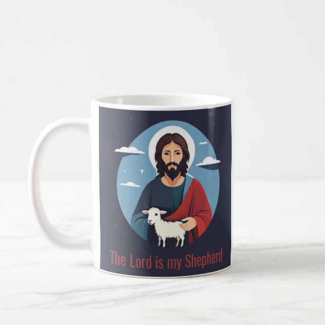 Mug Le Seigneur Est Mon Pasteur Jésus Illustration (Gauche)