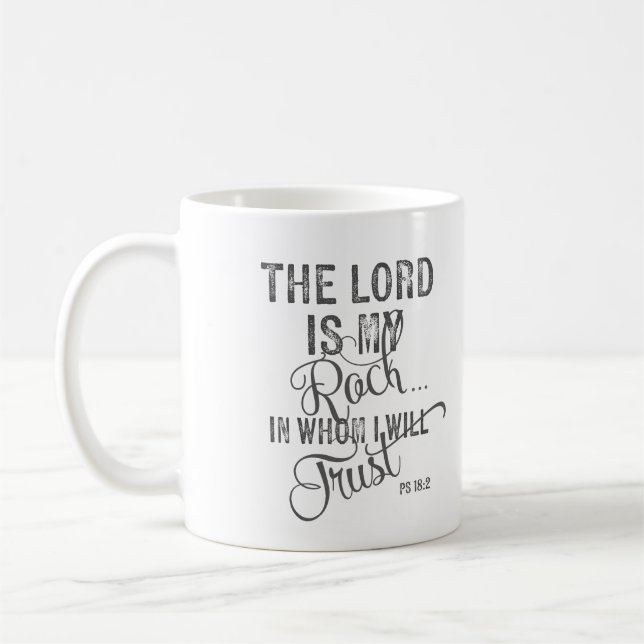 Mug Le Seigneur est mon Rocher - Ps 18:2 (Gauche)