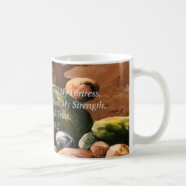 Mug Le Seigneur Est Mon Rocher; Psaumes D'Art Originau (Droite)