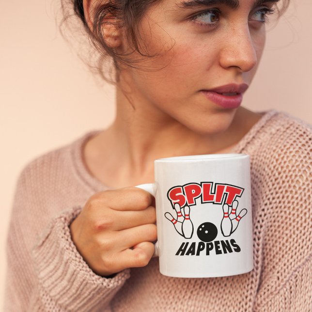 Mug Le split arrive Bowling drôle (Créateur téléchargé)