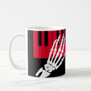 Mug Le squelette joue du piano