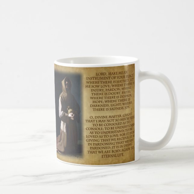 Mug Le St Francis de la prière d'Assisi (Droite)