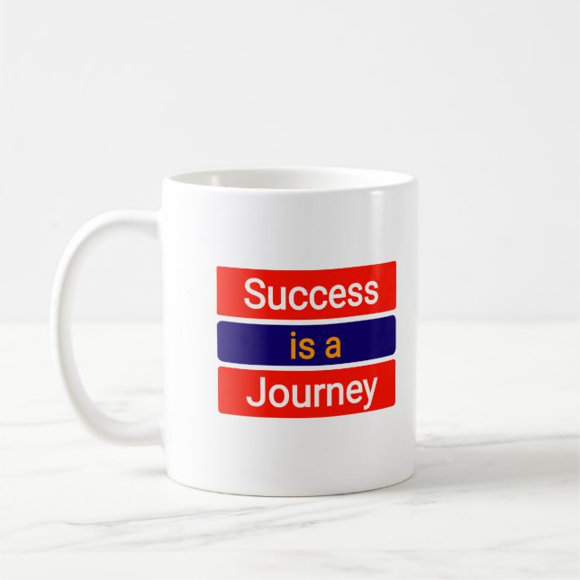 Mug Le succès est un voyage - Motivation (Gauche)