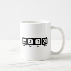 Mug Le surf de sommeil mangent la répétition