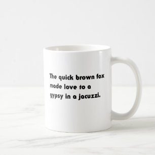 Mug Le Tee Pangramme Renard Brun Rapide... Jacuzzi Git