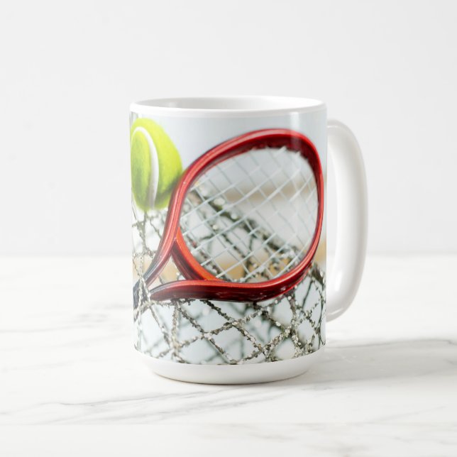 Mug Le tennis, le ballon et la raquette sont meilleurs (Devant droit)