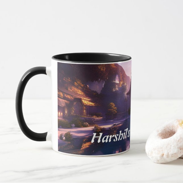 Mug Le thé du matin de Harshil (Avec donut)