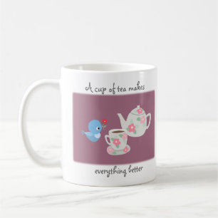 Mug Le thé rend tout mieux mignonne Tea Lover cadeau