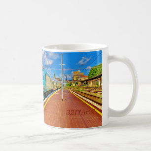 Mug Le train de Florence arrive à la plate-forme de