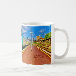Mug Le train de Florence arrive à la plate-forme de