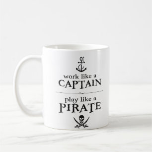 Mug Le travail comme un capitaine, jeu aiment un