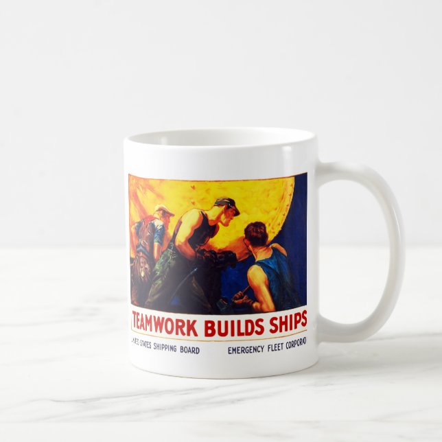 Mug Le Travail D'Équipe Construit Des Navires (Droite)