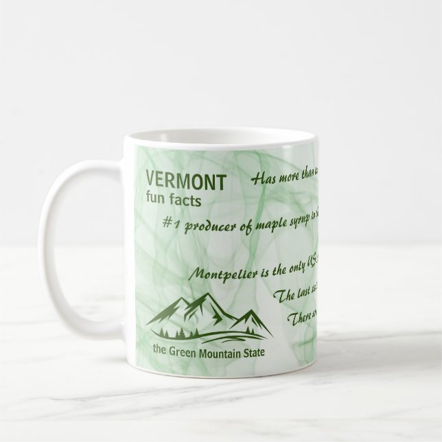 Mug Le Vermont, les faits divertissants de Green Mount (Gauche)