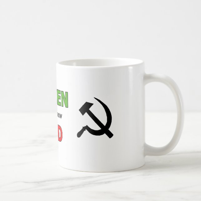 Mug Le vert est le nouveau rouge avec des symboles (Droite)