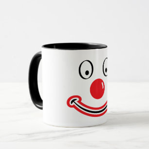 Mug Le visage de Clown avec le nez rouge. Clown 