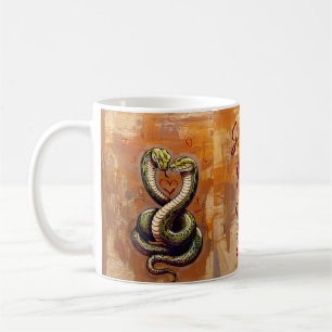 Mug Le voeu du Nouvel An pour l'amour 2025 Serpent en 