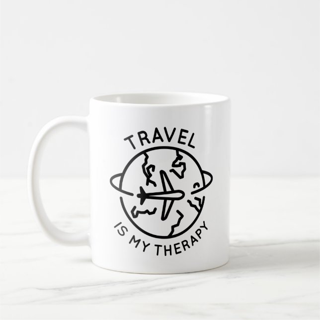 Mug Le voyage est ma thérapie (Gauche)