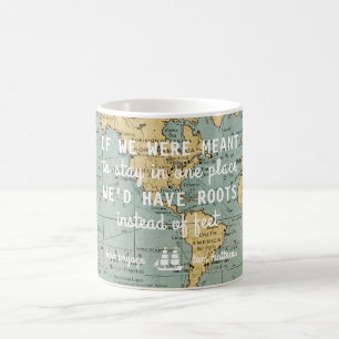 Mug Le voyage vintage fait sur commande de carte cite