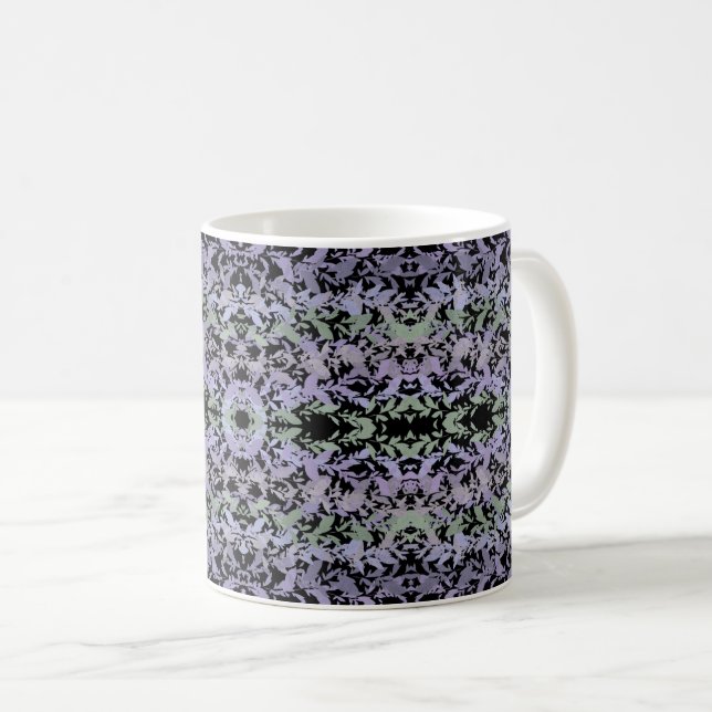Mug Leafy Creeping Vine Drawing Pattern With Pastels (Devant droit)