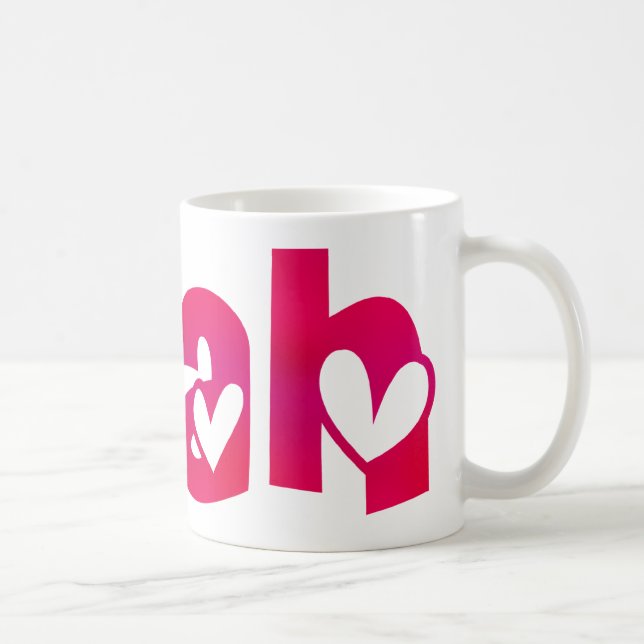 Mug Leah dans les coeurs (Droite)