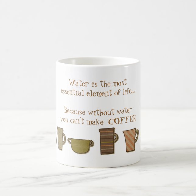 Mug L'eau est essentielle parce qu'elle fait du CAFÉ M (Centre)