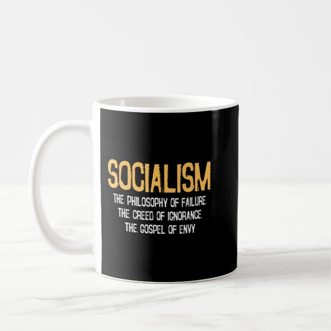 Mug L'échec anti-socialisme Envy Winston Churchill Cot (Gauche)