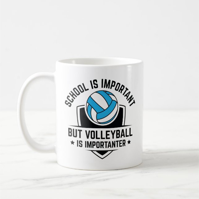 Mug L'École Est Importante, Mais Le Volley Est Importa (Gauche)