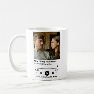 Mug Lecteur de musique photo personnalisé Cadeau de ch