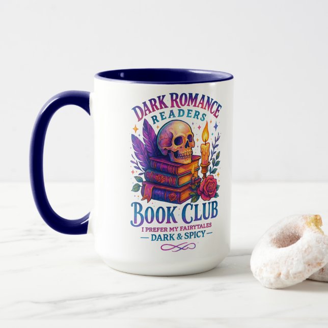 Mug Lecteurs de romance sombre... (Avec donut)