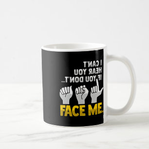 Mug Lecture Asl Gesture Main Sourde Perte d'ouïe Adjud