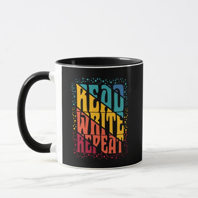 Mug Lecture colorée Répéter l'écriture (Gauche)