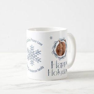 Mug L'Écureuil Mignonne Dort Dans Un Nid. Joyeuses fêt