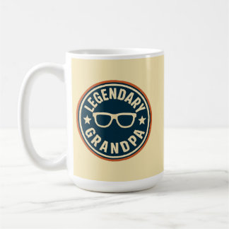 Mug legendary grandpa retro badge