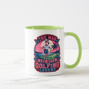 Mug Légende du Golf Homme Mythe Golfeurs Flamingo Humo