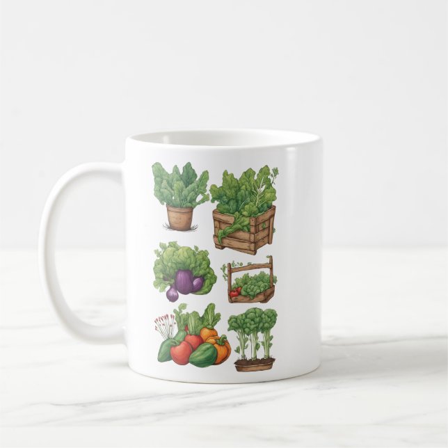 Mug Légume 10 jardinage, cadeau, légumes, jardinier (Gauche)