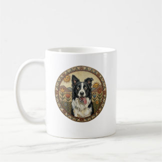 Mug L'Einstein des landes : Border Collie Folk Art