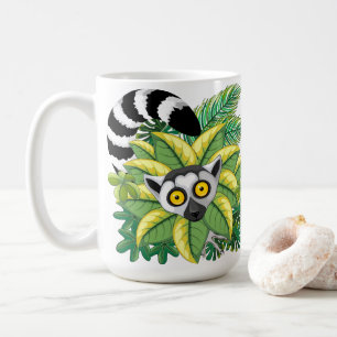 Mug Lémuriens de Madagascar dans une jungle exotique