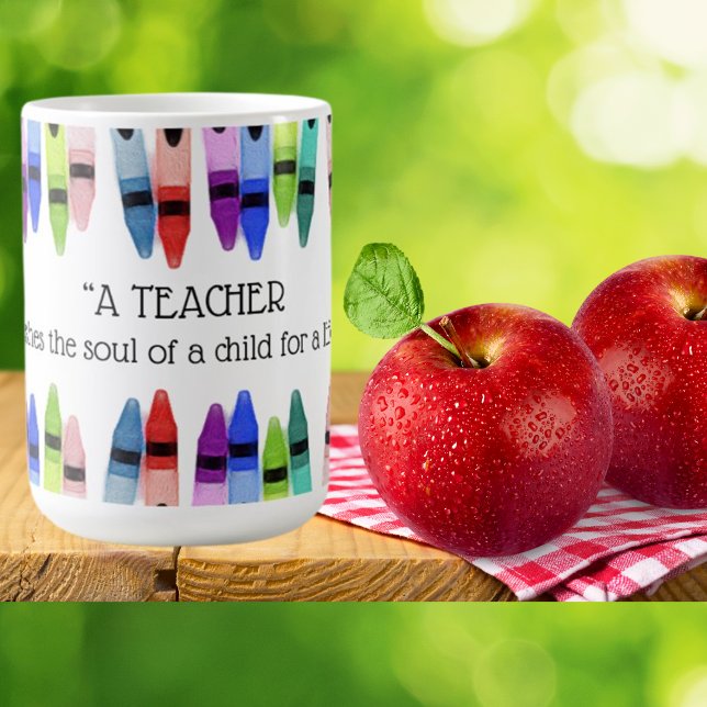 Mug L'enseignant nourrit l'enfant âme pour la vie Cray (Créateur téléchargé)