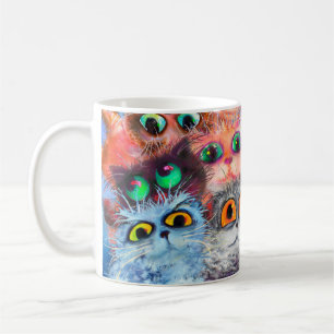 Mug L'ensemble des portraits de chats arrière - plan a