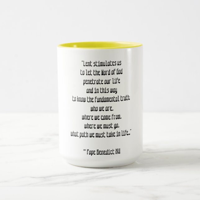 Mug Lent Signifiant Pape Benoît XVI Pâques (Centre)