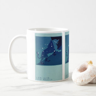 Mug Leo Lion Constellation Astrologie Zodiaque Vintage