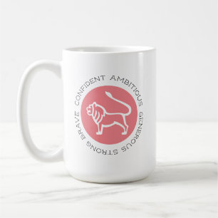 Mug Léo rose Zodiac Star Signet Personnalité Traits